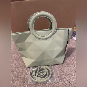NWT: Mint green handle purse with crossbody straps included